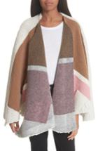 Women's Maje Colorblock Poncho Wrap, Size - Pink