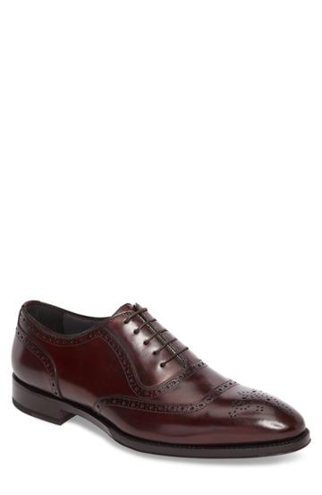 Men's Dibianco Gallo Medallion Toe Oxford .5 M - Burgundy