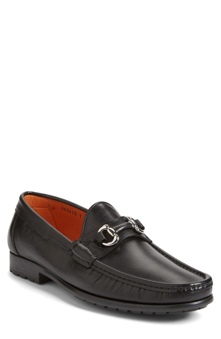 Men's Santoni 'sam' Bit Loafer D - Black
