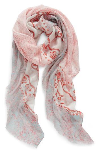Women's Caslon Print Modal Scarf, Size - Pink