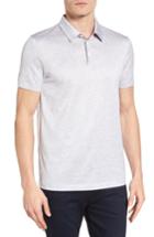 Men's Boss Place 17 Slim Fit Stripe Polo, Size - White