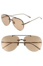 Women's Bottega Veneta 63mm Aviator Sunglasses - Brass/ Beige