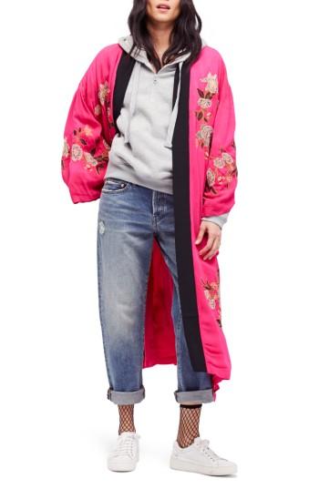 Women's Free People Embroidered Kimono Coat