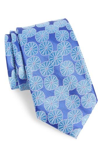 Men's Nordstrom Men's Shop Santa Lucia Medallion Silk Tie, Size - Blue