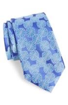 Men's Nordstrom Men's Shop Santa Lucia Medallion Silk Tie, Size - Blue