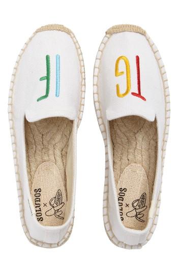 Women's Soludos X Ashkahn Tgif Embroidered Platform Espadrille