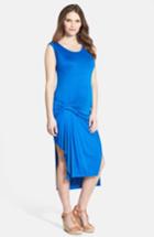 Women's Maternal America Pleated Maternity Dress - Blue