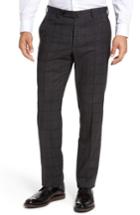 Men's Incotex Benson Flat Front Trousers - Black