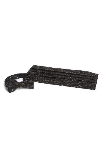 Men's David Donahue Silk Cummerbund & Bow Tie