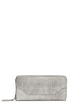 Women's Frye Melissa Leather Zip Wallet - Grey