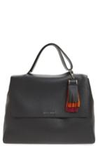 Orciani Double Leather Top Handle Satchel & Tassel Bag Charm -