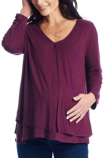 Women's Everly Grey Isabella Maternity/nursing Top