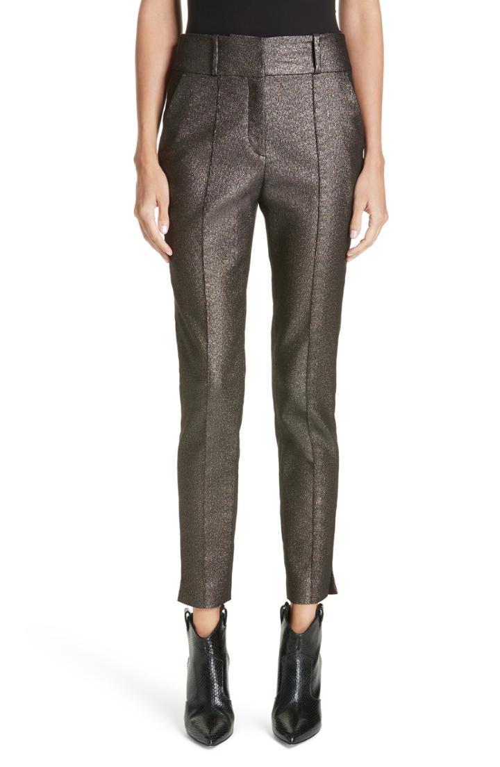 Women's Veronica Beard Lago Metallic Trousers