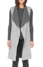 Women's Soia & Kyo Reversible Wool Blend Vest, Size - Grey