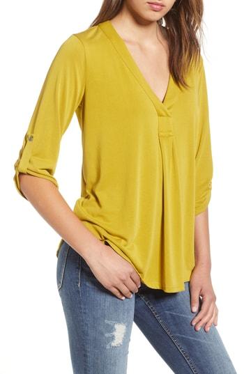 Women's Henley, Size - Purple