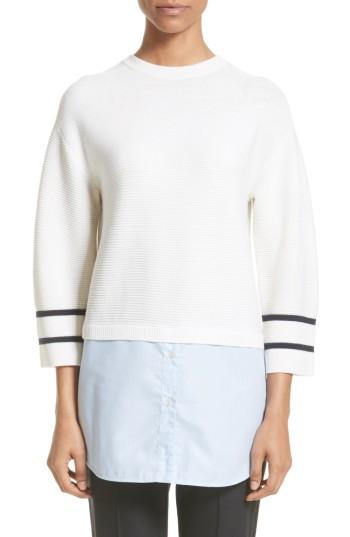 Women's St. John Collection Link Stitch Sweater - Ivory