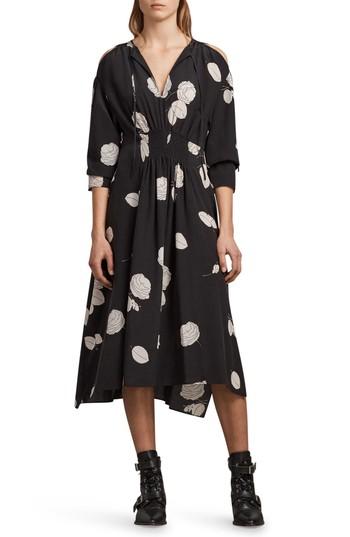 Women's Allsaints Lavette Rodin Silk Dress - Black