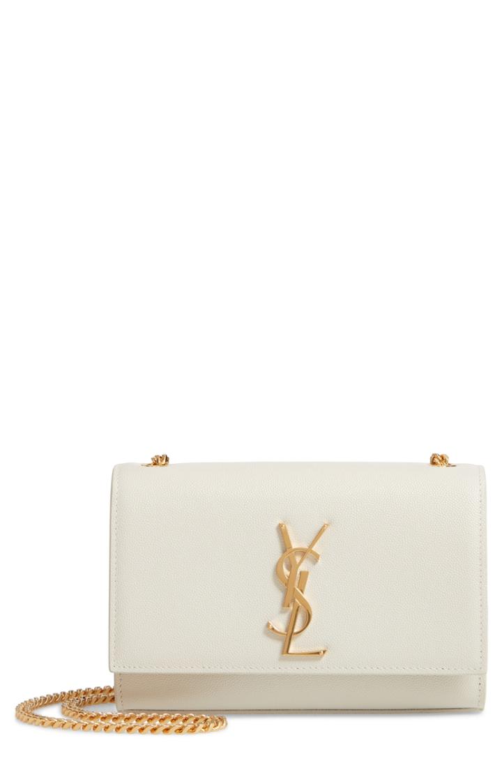 Saint Laurent Small Kate Chain Crossbody Bag - Ivory