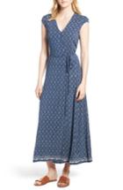 Women's Lucky Border Print Maxi Dress - Blue