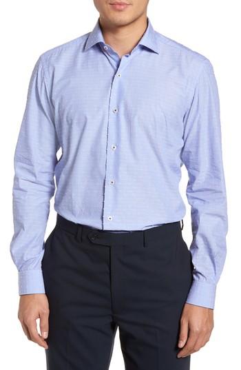 Men's Culturata Tailored Fit Soft Touch Fil Coupe Sport Shirt - Blue