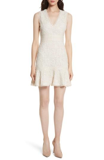 Women's Alice + Olivia Onella V-neck Lace Dress - Ivory