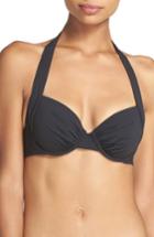 Women's Tommy Bahama Underwire Halter Bikini Top Dd - Black
