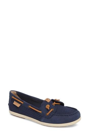 Women's Sperry Coil Ivy Perforated Boat Shoe M - Blue