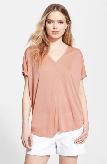 Women's Vince Center Front Seam V-neck Top