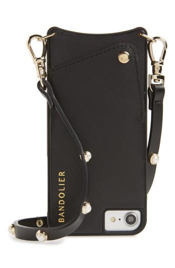 Bandolier Claire Leather Iphone 7/8 & 7/8 Crossbody Case - Black