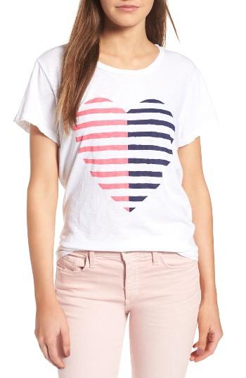 Women's Sundry Split Heart Boy Tee
