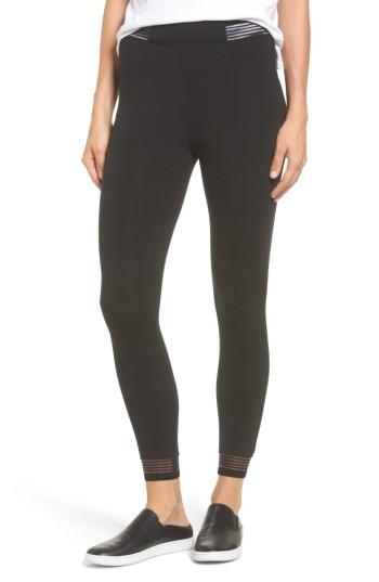 Women's Yummie By Heather Thomson Stripe Ankle Leggings - Black