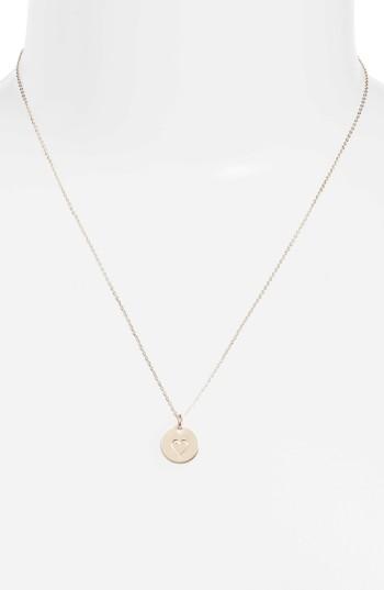 Women's Nashelle Heart Stamped Disc Necklace