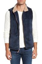 Men's True Grit Double Up Pebble Pile Faux Fur Vest, Size - Blue