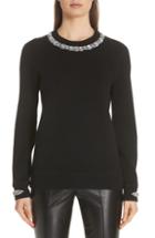 Women's Michael Kors Embellished Cashmere & Cotton Blend Sweater