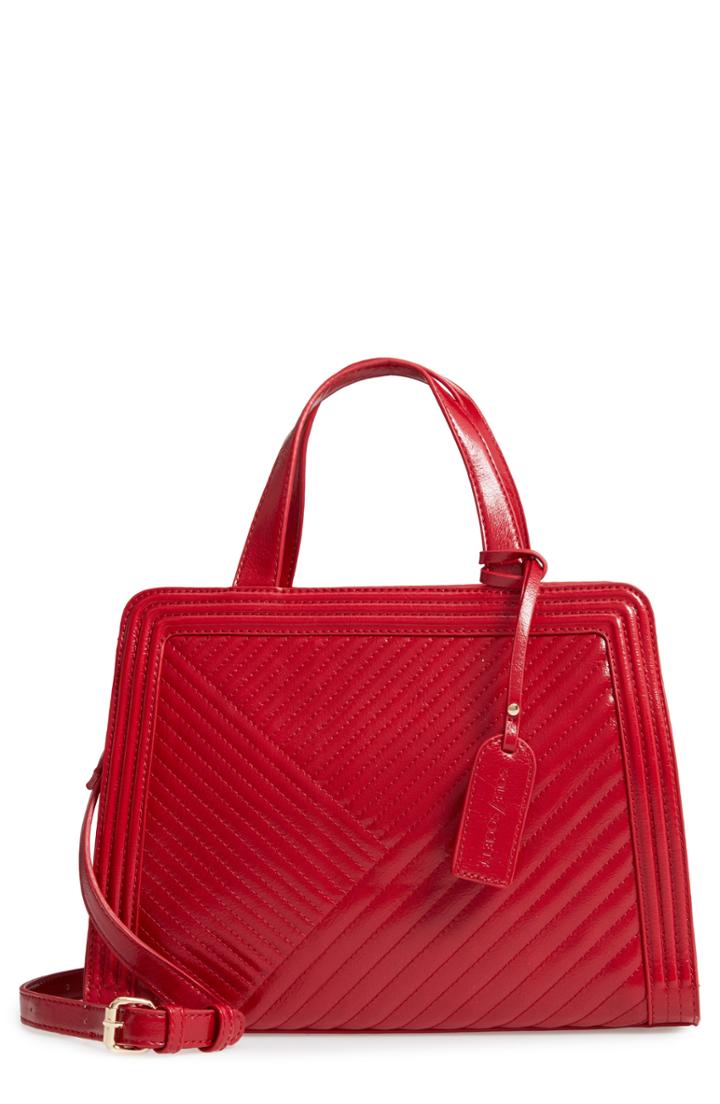 Sole Society Aisln Faux Leather Satchel - Red