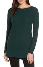 Women's Halogen High/low Wool & Cashmere Tunic Sweater, Size - Green