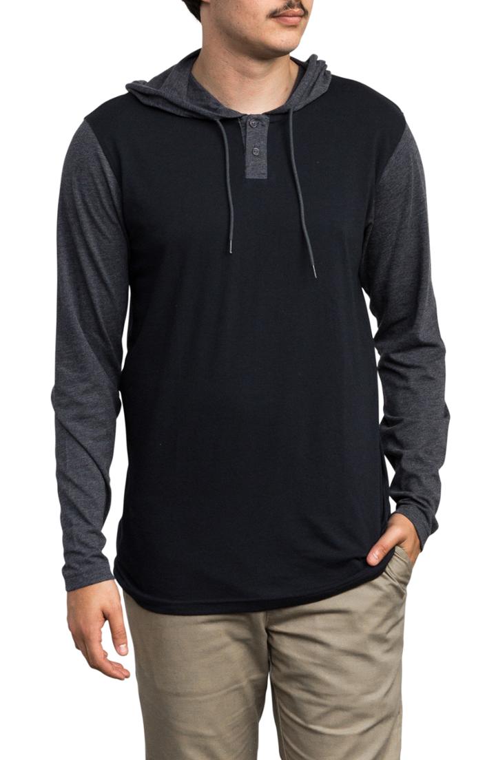 Men's Rvca Pick Up Hooded Henley Sweatshirt