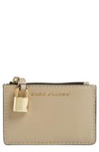 Women's Marc Jacobs The Grind Leather Wallet - Beige