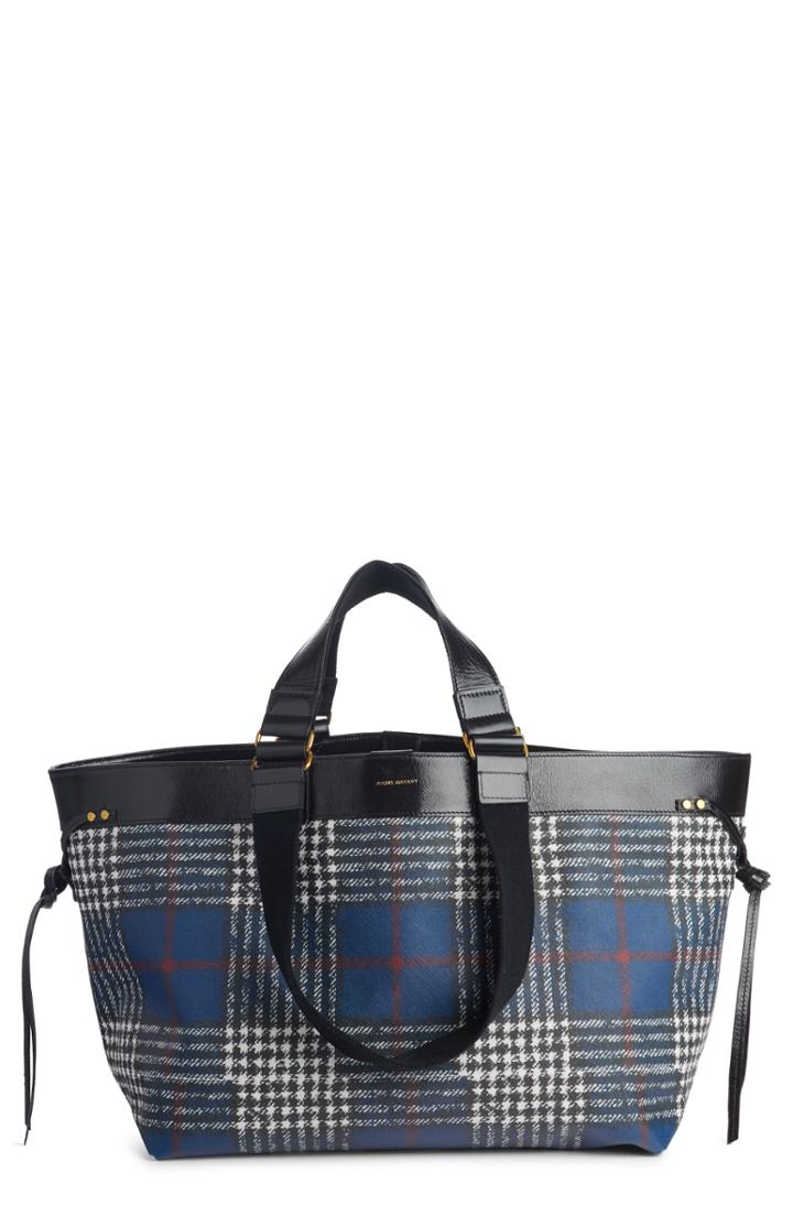 Isabel Marant Wardy Plaid Tote -