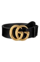Men's Gucci Running Gold Leather Belt 0 Eu - Black