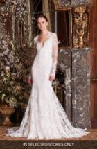 Women's Monique Lhuillier Haven Lace Trumpet Gown, Size In Store Only - White