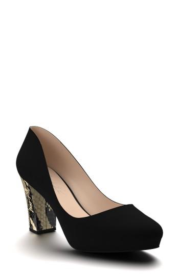 Women's Shoes Of Prey Block Heel Platform Pump .5 A - Black