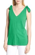 Women's Bobeau Reversible Tie Strap Cotton Jersey Tank - Green