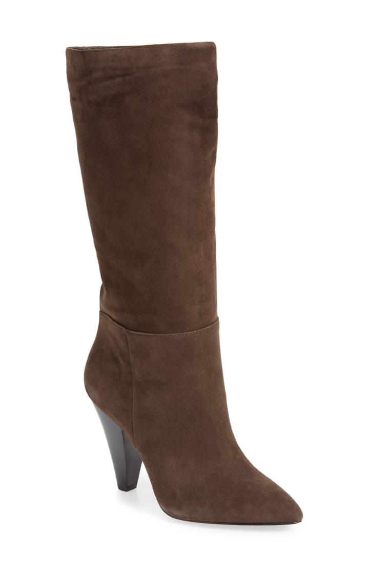 Women's Something Navy Parker Suede Boot .5 M - Brown