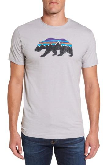 Men's Patagonia Fitzroy Bear Graphic T-shirt - Grey
