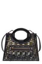 Fendi Small Runway Logo Transparent Shopper - Black