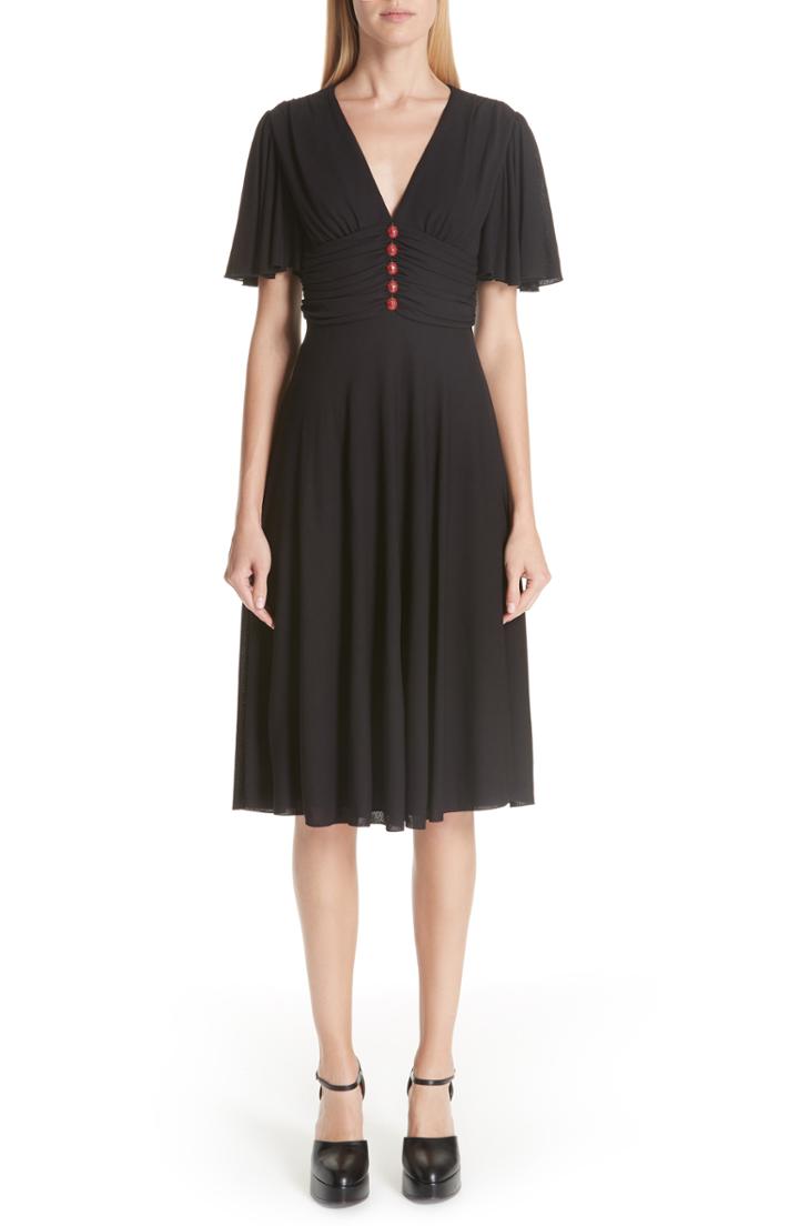 Women's Gucci Ladybug Stretch Jersey Dress - Black