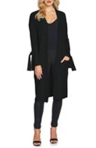 Women's 1.state The Cozy Tie Sleeve Cardigan - Black