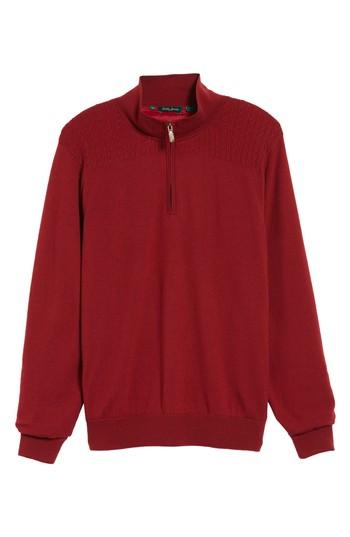Men's Bobby Jones Cable Wind Wool Sweater, Size - Red