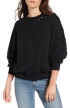 Women's Soprano Holey Sweatshirt - Black
